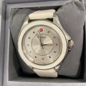 White womens  Michele watch looks new